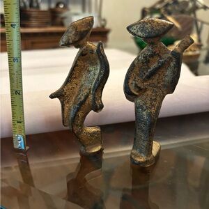 Rustic Bronze Figurine Set
